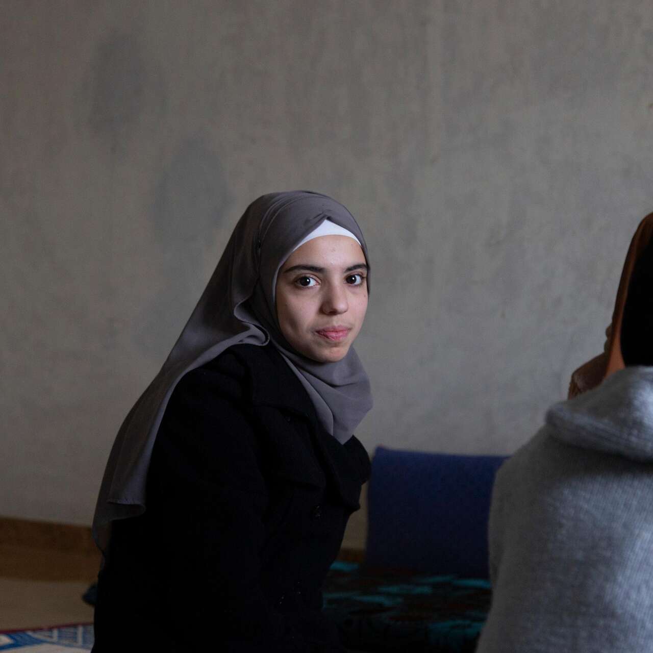 Young woman taking part in an IRC session for women and girls
